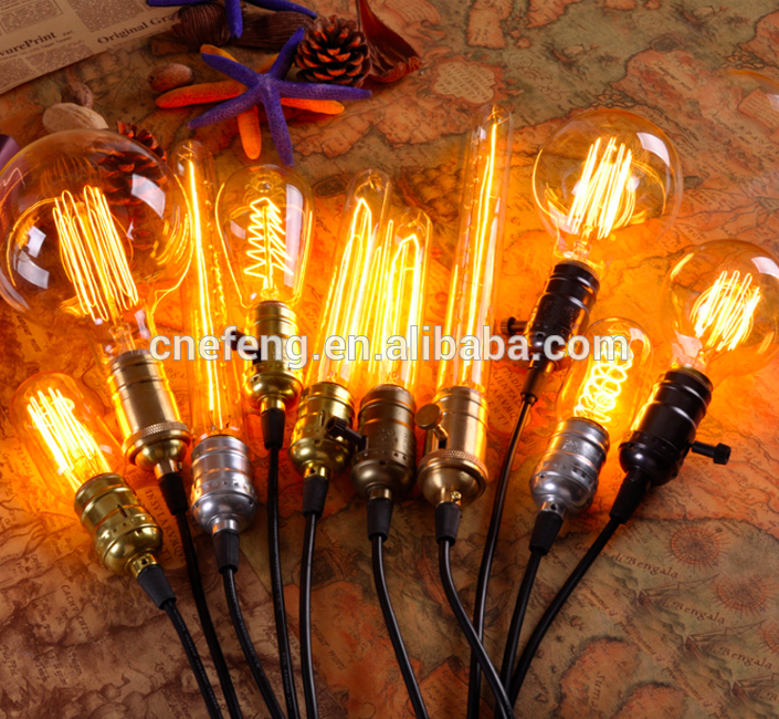 Vintage style E26 E27 B22 base ST64 40W 60W filament edison bulb