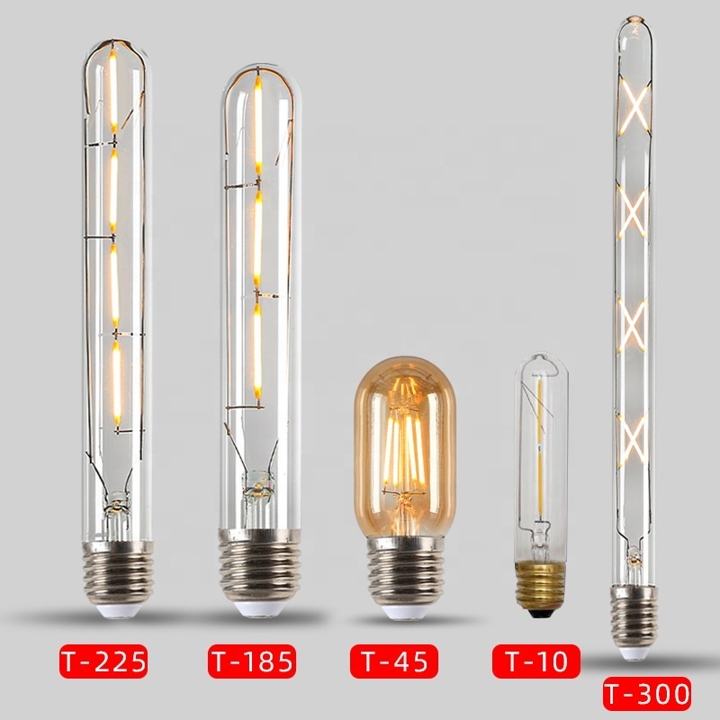 2w 4w 6w 8w led vintage edison filament glass light bulb ST64, ST58, A60/A19, T45, G80, G95, G125, C35, T30 bulb