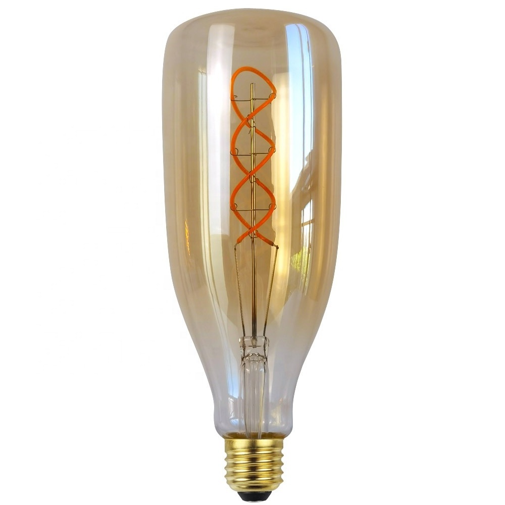 Hot Sale Edison retro irregular Amber Smoke Gray Alien bottle filament LED decorative bulb