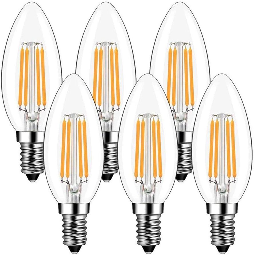 Edison LED filament bulb C35  transparent glass retro American energy-saving lighting tungsten filament e27 base