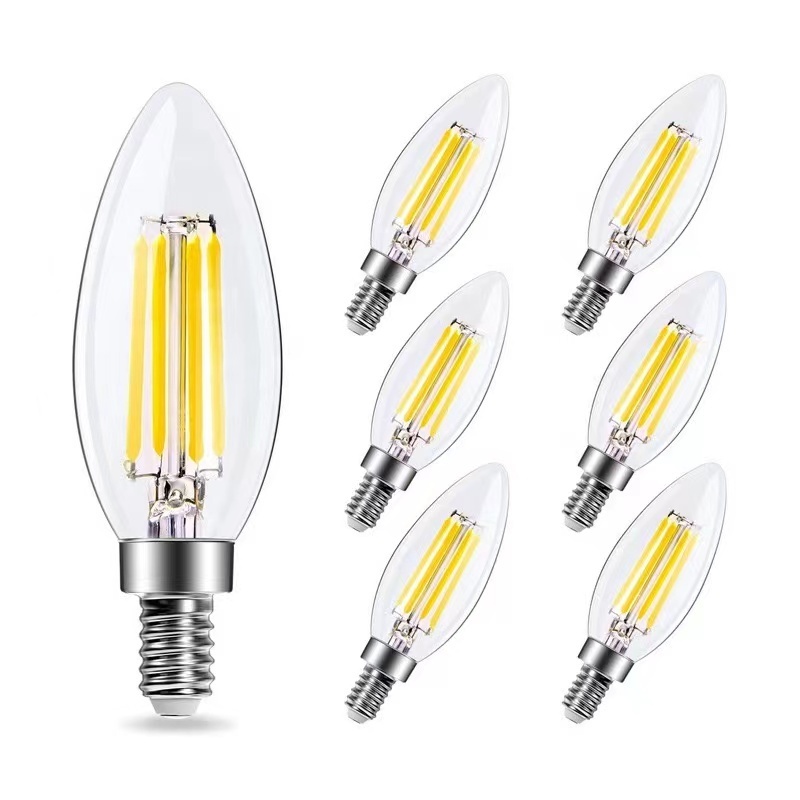 Edison LED filament bulb C35  transparent glass retro American energy-saving lighting tungsten filament e27 base