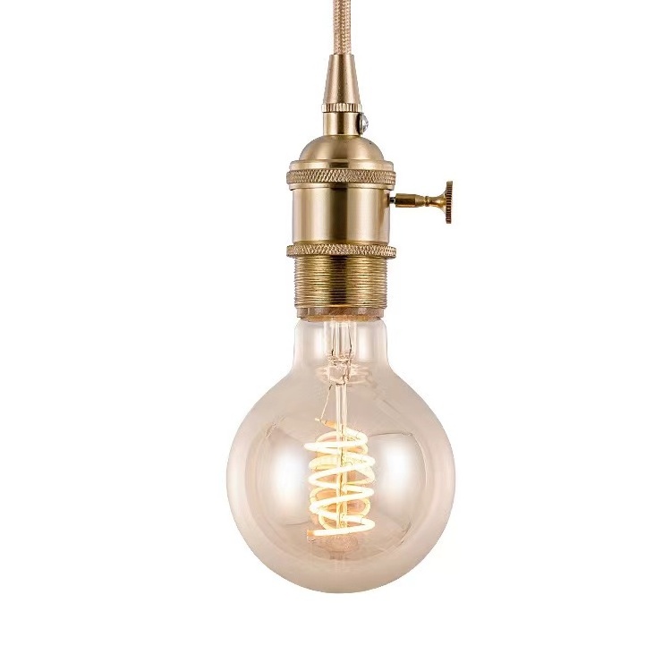 Edison Retro Tea LED G80 Soft Filament - Single wound 220V Spiral Flexible Bulb e27  base