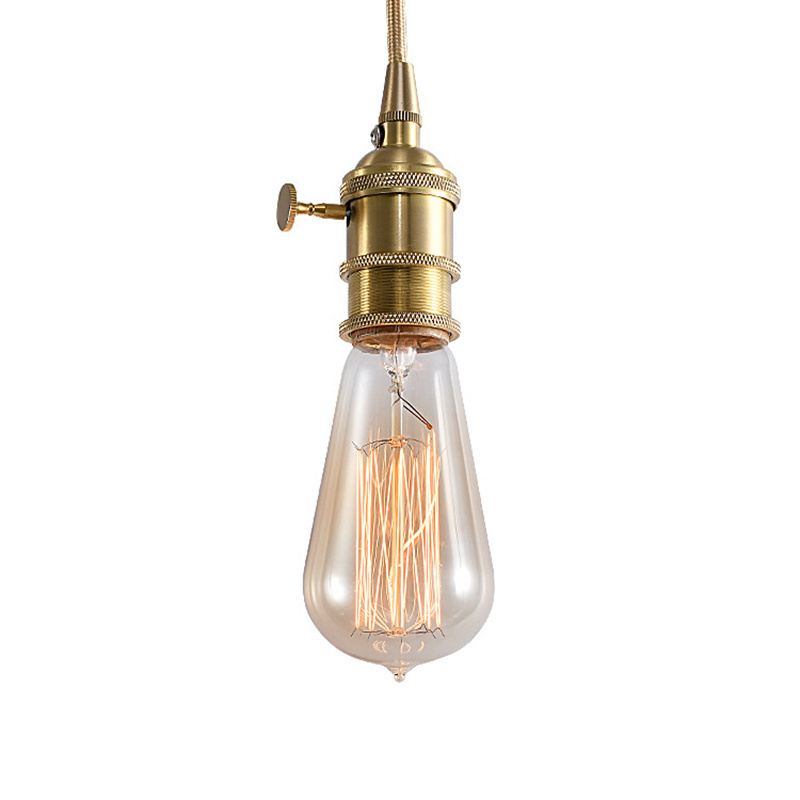 Edison Retro Tungsten Filament Light Bulb ST58 Pointed Straight Droplet Antique Designer Light Bulb