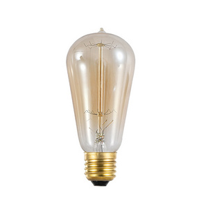 Edison Retro Tungsten Filament Light Bulb ST58 Pointed Straight Droplet Antique Designer Light Bulb