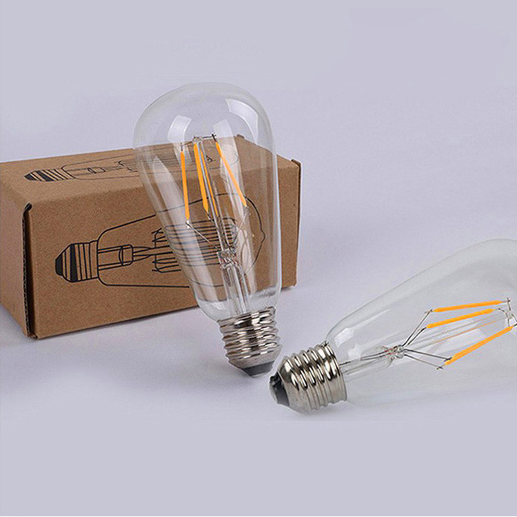 Vintage Straight Filament Edison LED Bulb ST64 filament lamp bulbs