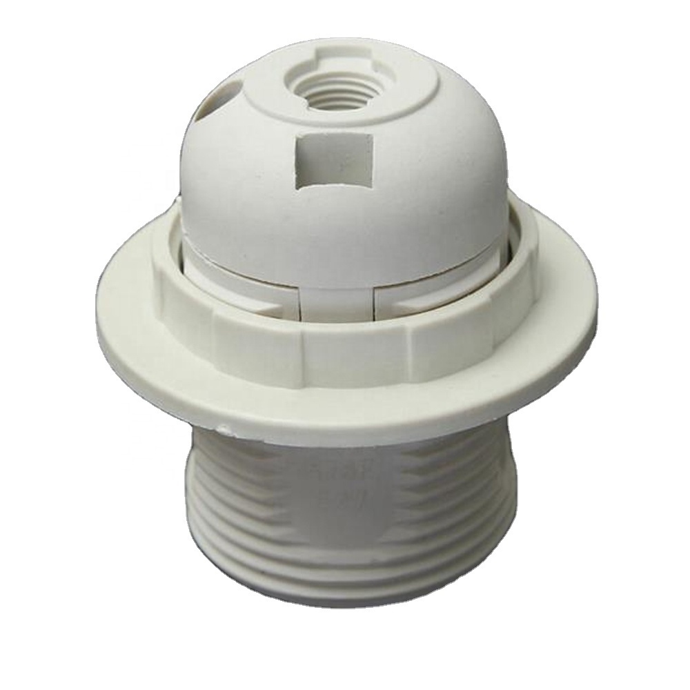 lighting accessories e27 lamp holder fully threaded screw locking device M10 plastic tooth E27 plastic lamp holder