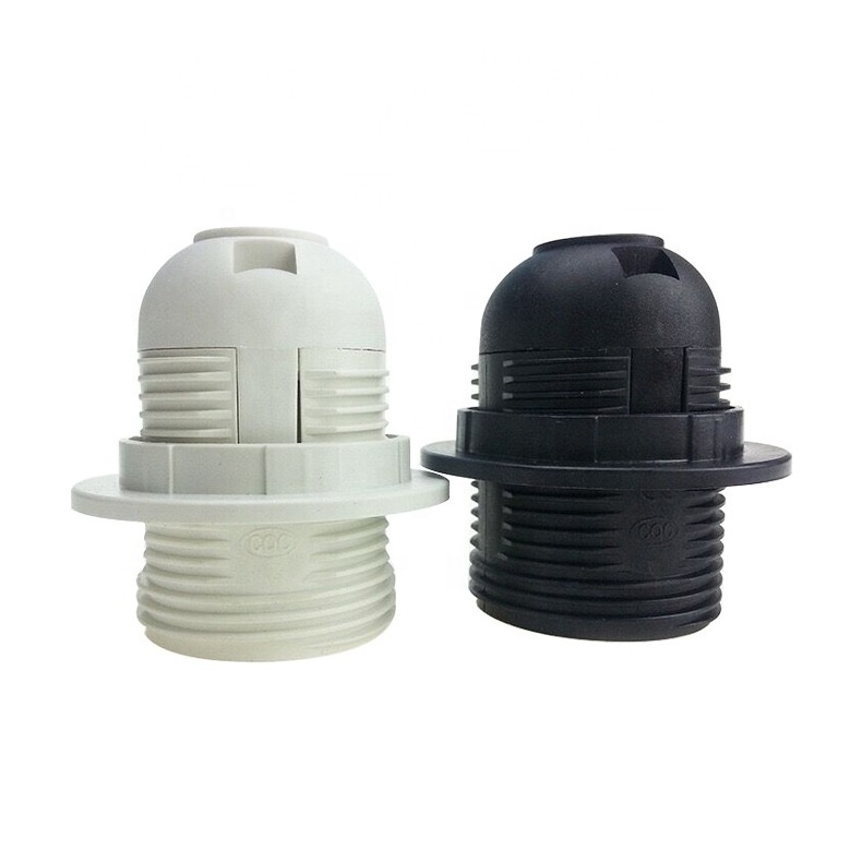 lighting accessories e27 lamp holder fully threaded screw locking device M10 plastic tooth E27 plastic lamp holder