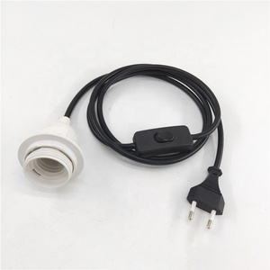 220V AC Electrical Power Cord with online inline 303 Switch E27 plastic Vintage Lamp Holder