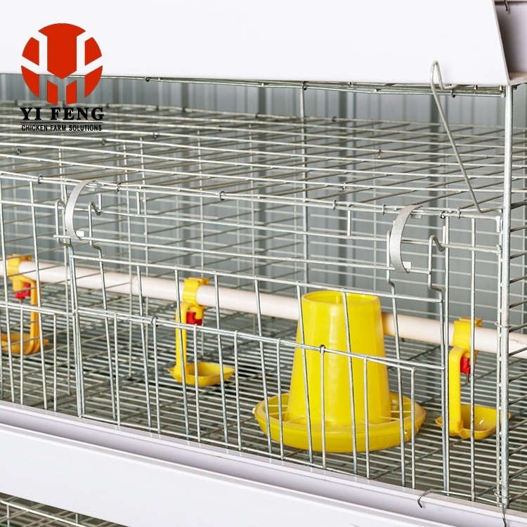 Low price H type day old chick cages cold galvanized Q235 wire chicken cage with feeder and drinker