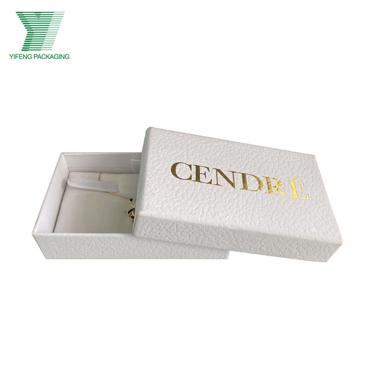 Wholesale custom logo printed paper jewelry box factory supply cheap drawer slide out jewelry packaging box