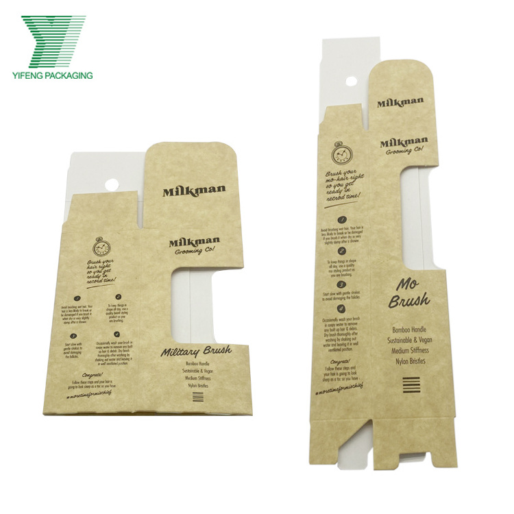 Custom Kraft Paper Box for cosmetic products Hanging Packaging Boxes Folding Cardboard Boxes with window