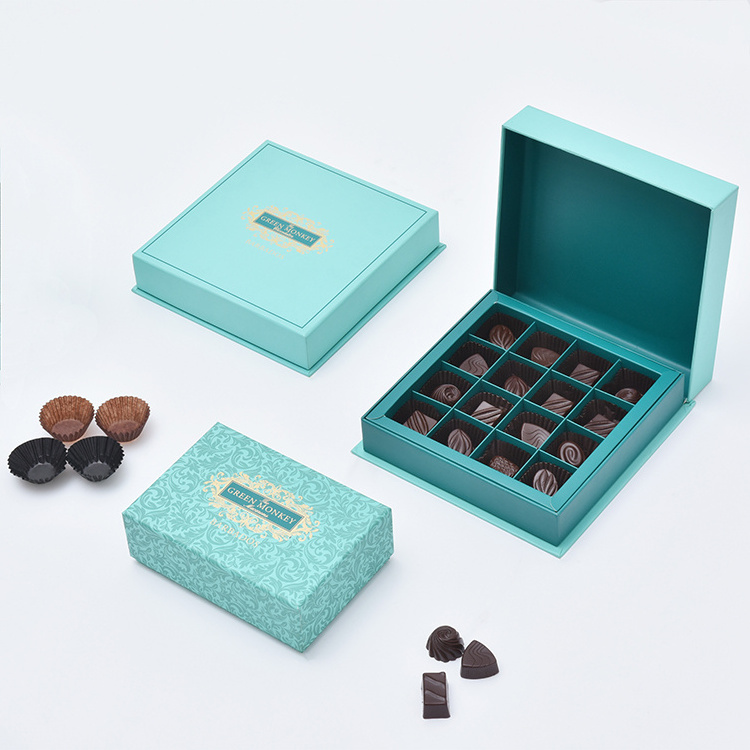 Custom Luxury Chocolate Boxes with Clear Lids Wholesale Chocolate Boxes with Inserts Plastic Trays