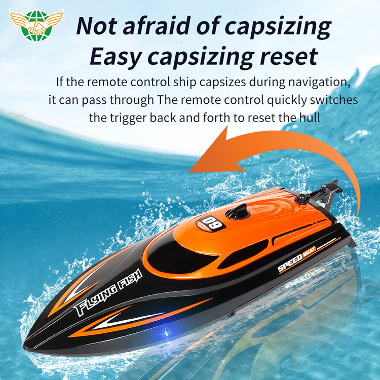 2.4G Remote Controlled 180 Degree Flip 25KM/H High Speed Electric RC Racing Boat for Pools, Lakes and Outdoor Adventure