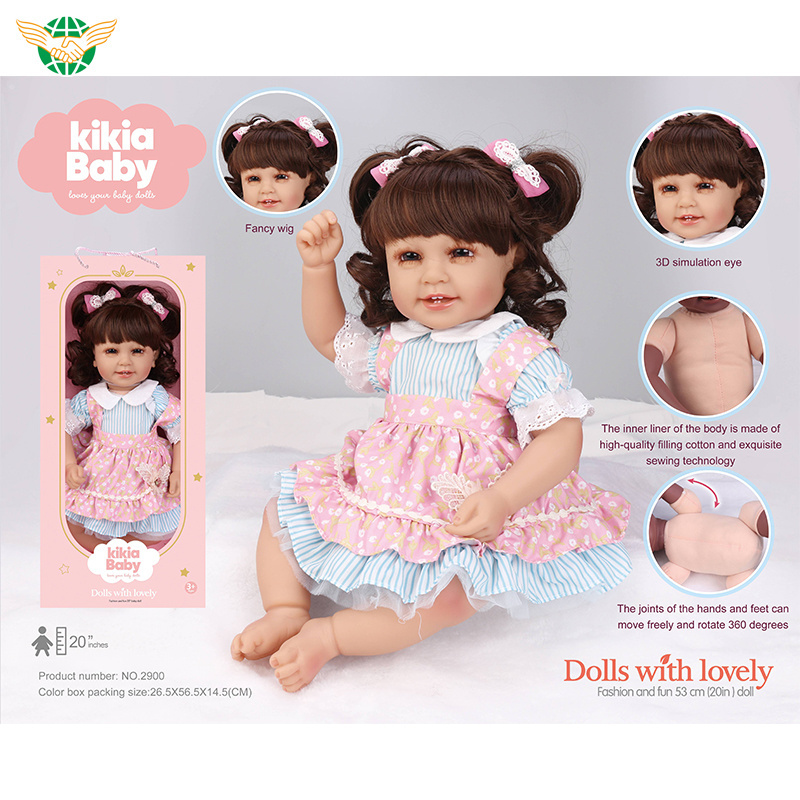 Beautiful 50cm real lovely reborn doll free reborn dolls kit silicone baby dolls for girls baby toy