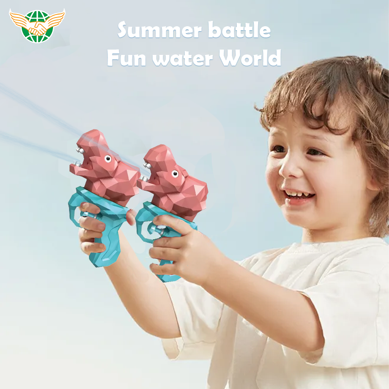 Cute Box Hippo Small Water Gun for Kids Summer Outdoor Play with Pool Beach Toy Spray for Water Fun