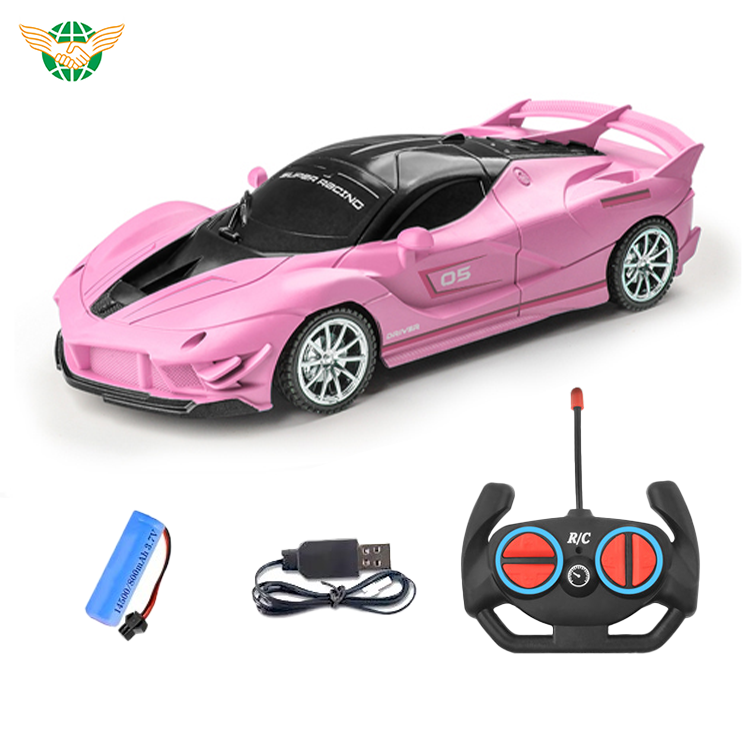 New Design Wholesale 1:18 Kids High Speed Pink Remote Control With Led Light Drifting Rc Car Radio Control Toys