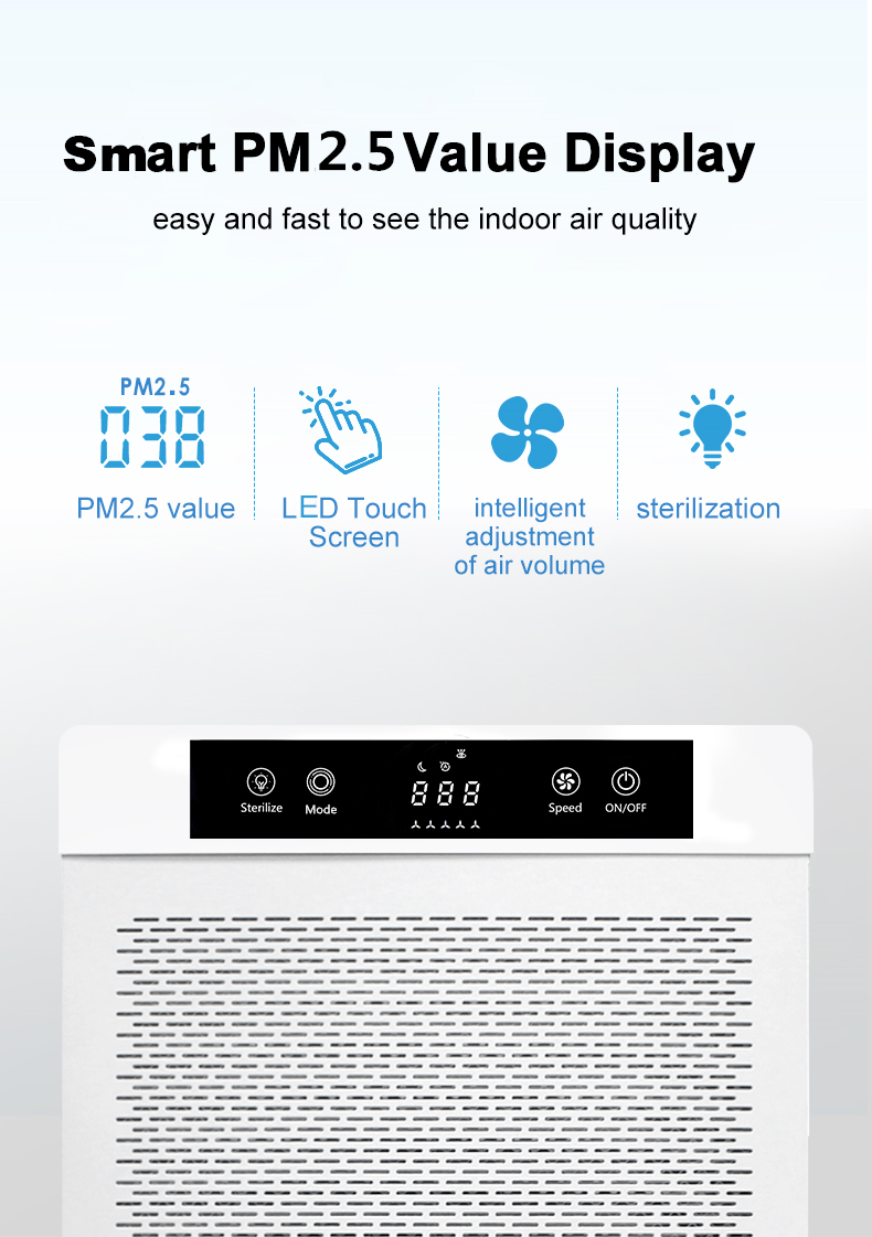 Yifei 1200Pro air purifier Best School Classroom Low Noise EN1822 H13 H14 HEPA Air Purifier