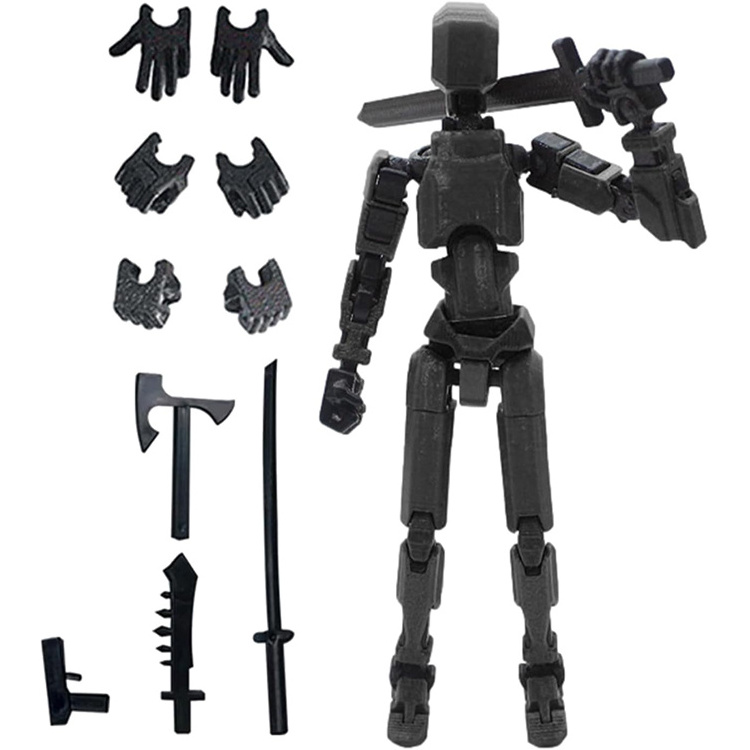 Plastic Fabrication 3d Printed Robots Multi-Joint Action Figure 3d Printed Creative Kids Mini Toys 13 Articulated Figure Toy