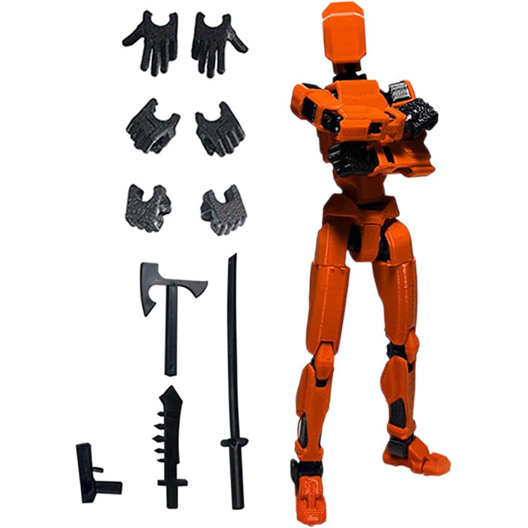 Plastic Fabrication 3d Printed Robots Multi-Joint Action Figure 3d Printed Creative Kids Mini Toys 13 Articulated Figure Toy