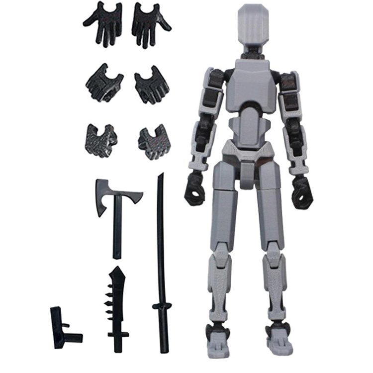 Plastic Fabrication 3d Printed Robots Multi-Joint Action Figure 3d Printed Creative Kids Mini Toys 13 Articulated Figure Toy