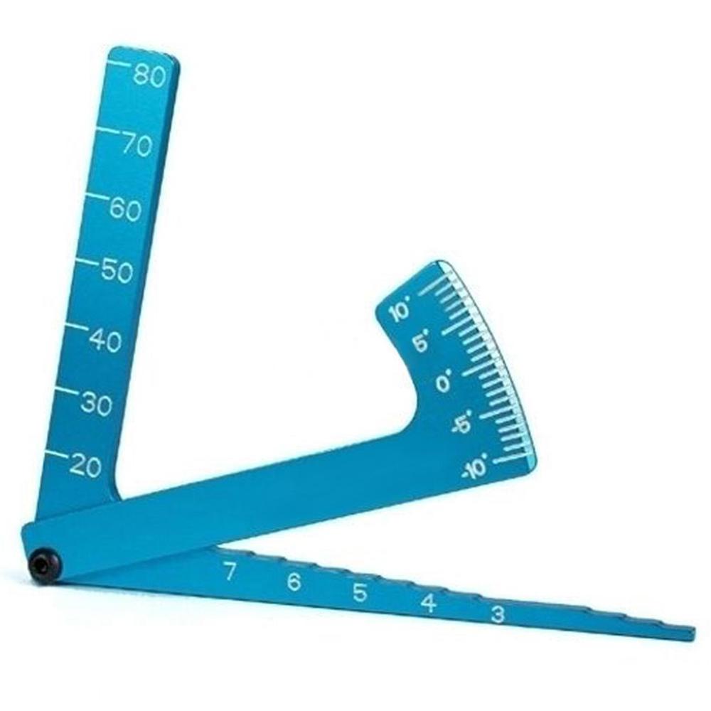 Metal 3 in 1 RC Scale Adjustable Measurement Wheel Height Rim Camber Gauge Angle Ruler Tool for 1/8 1/10 RC Car Truck Tire