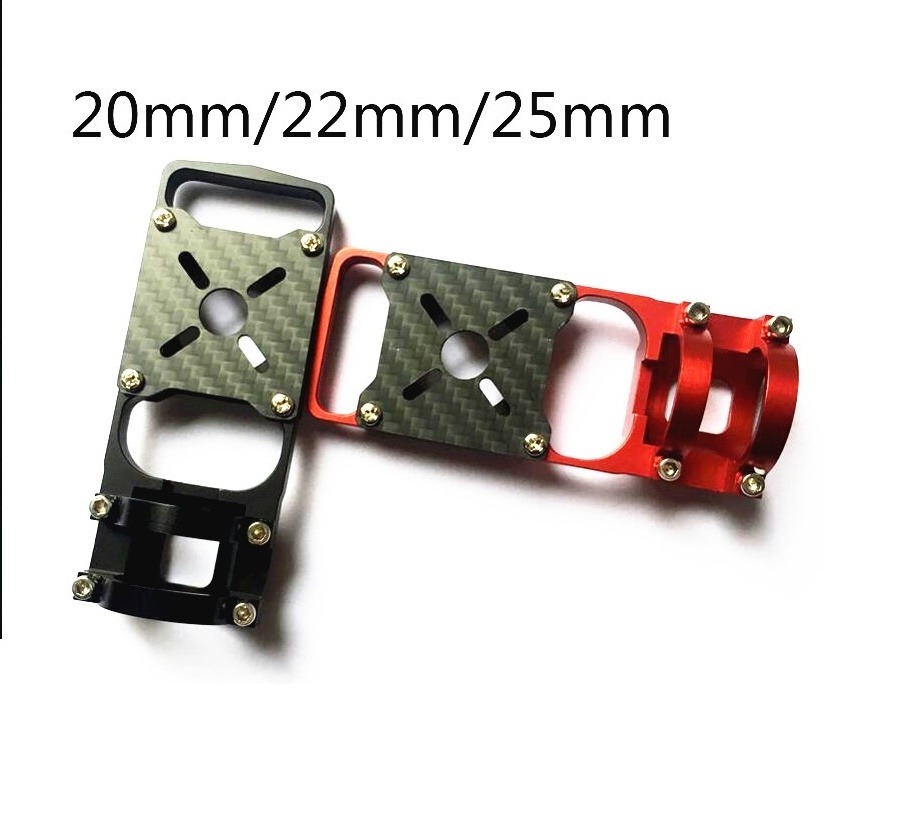 20mm 22mm 25mm Carbon Fiber Pipe Motor Mount Base Aluminum Support Frame Spare Parts for RC Plant Agriculture UAV Drone