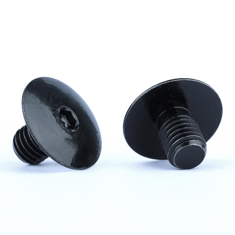 Ultra-thin Round Hex Head Black zinc plated Phosphate M2 M4 Screw Bolt