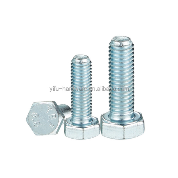 Hex Bolt Screw Factory Price Customized Wholesale High Strength Metric M6 M7 M8 M9 M15 M17 M20 304 316 Stainless Steel Hex Bolt