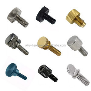 stainless steel knurled knob thumb screws brass 1/4''m2 m3 m4 m5 m6 m8 5/16 18 key drive thread nut thumb screw