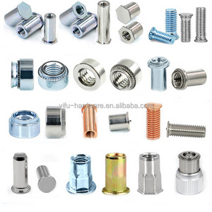 floating 3mm 10mm clinch nut manufacturer countersunk  round knurled head press nuts self lock clinch bolt and nut