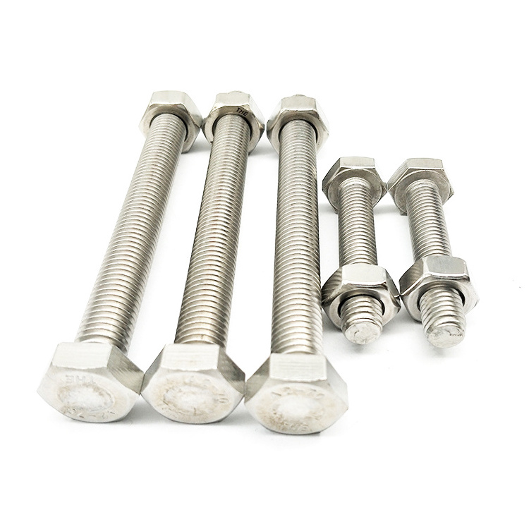 Din933 Steel Hex Head Bolts,Boulon Pernos Y Tuercas Stainless Steel Hex Bolt And Nut Hexagon Head Bolts