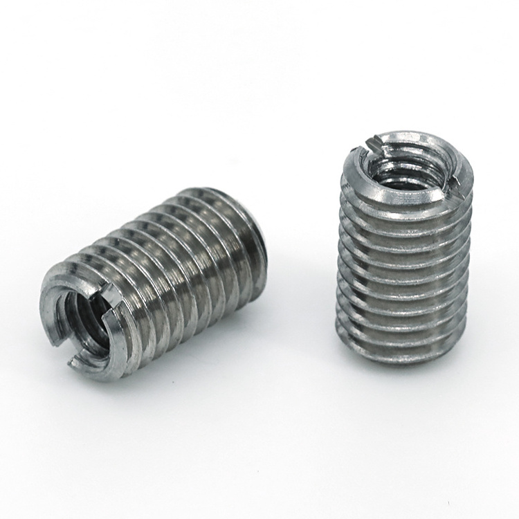 Factory Direct M3 M4 M5 M6 M8 Stainless Steel Self-Tapping Threaded Inserts  Sleeve Screw Slotted Inner And Outer Tooth Nut