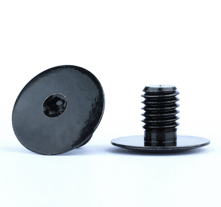 Ultra-thin Round Hex Head Black zinc plated Phosphate M2 M4 Screw Bolt