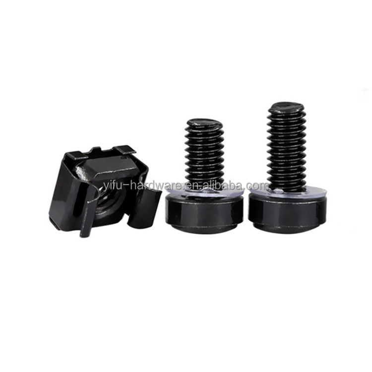 m3 m4 m5 m6 x 16mm rack mount cage nuts and screws mounting screw cage nut screw square lock cage nut with plain washer