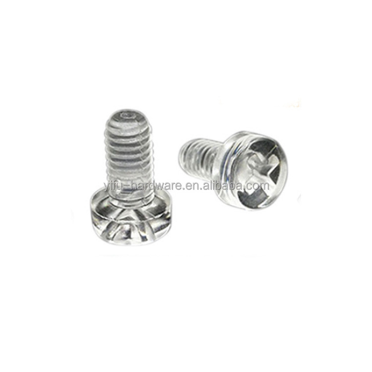 Clear Acrylic/nylon Screws  M3 M4 M5 M6  Cross Recessed Pan Round Head Transparent Acrylic Bolt Screw