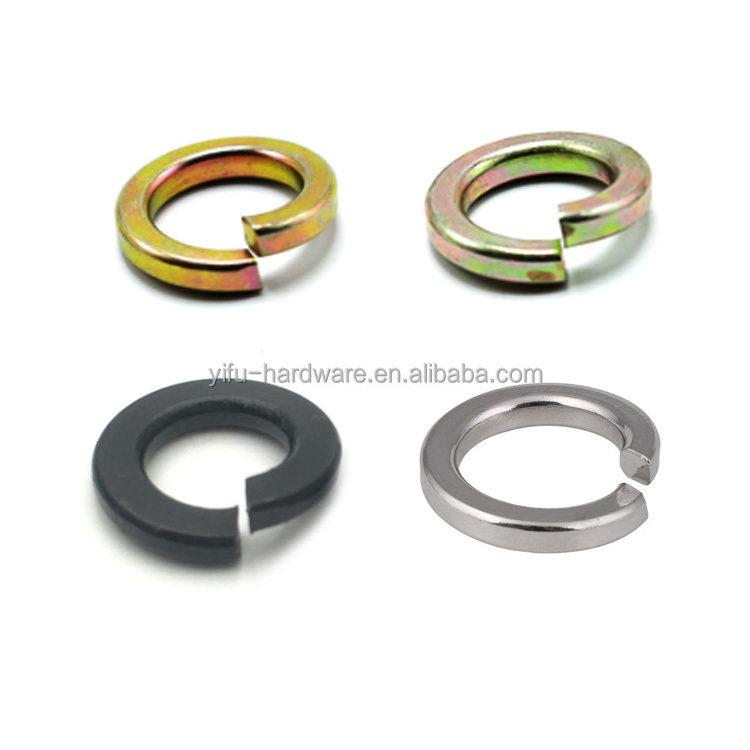 Customized Din 127 M4 M12 Copper Self Locking Ptfe Zinc Carbon Steel Stainless Steel Thick Round Square Flat Split Spring Washer