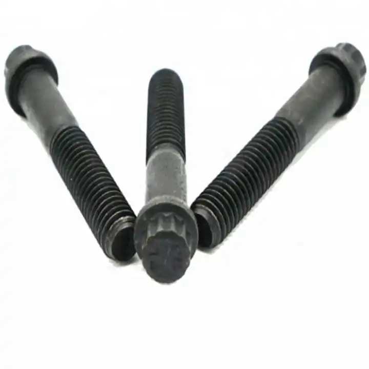 M5 M7 M12 Factory Price Good Quality Carbon Steel Mild Steel A193 B7 B8 B8m Black Oxide 12 Point Flange Head Bolt With Nut