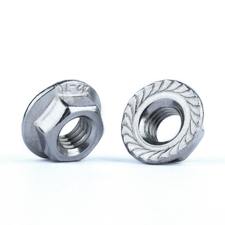 M8 Grade 10.9 Carbon Steel Yellow Zinc Plated Hex Flange Nut Din6923