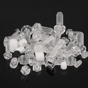 Clear Acrylic/nylon Screws  M3 M4 M5 M6  Cross Recessed Pan Round Head Transparent Acrylic Bolt Screw