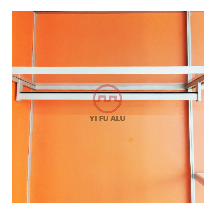 Aluminum tube clothes rail wardrobe tube holder aluminium closet rod end supports wardrobe hanging tube