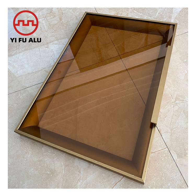 New curved aluminum frame for cabinet glass door extremely narrow border closet door frame wardrobe