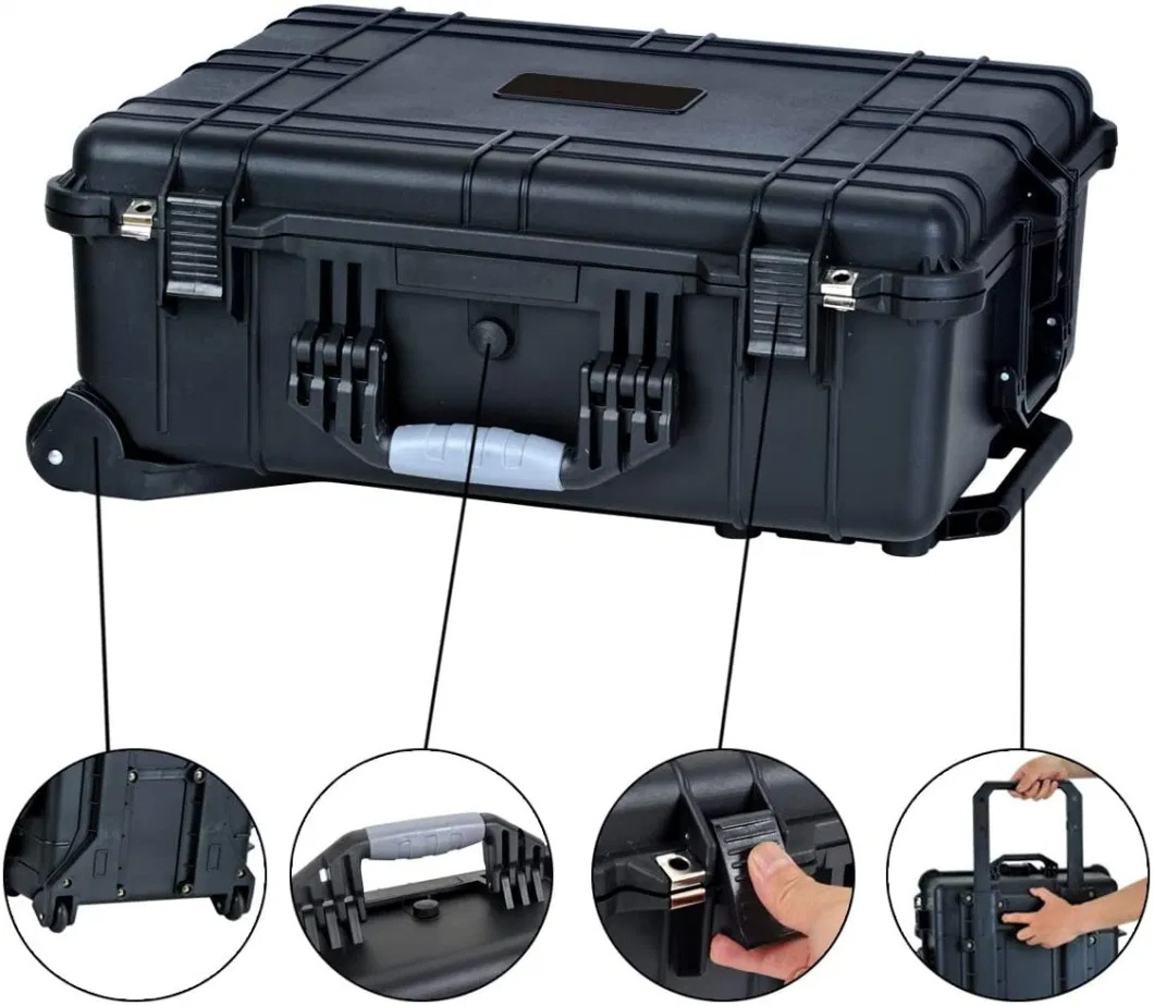 Hard Case Plastic Carry Box Equipment Instrument Tool Container Plastic Equipment Trolley Case