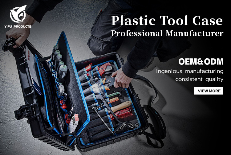 Professional Hard Shell Plastic Carrying Tool Bag  Aluminum Carrying Gun Case With Custom Foam