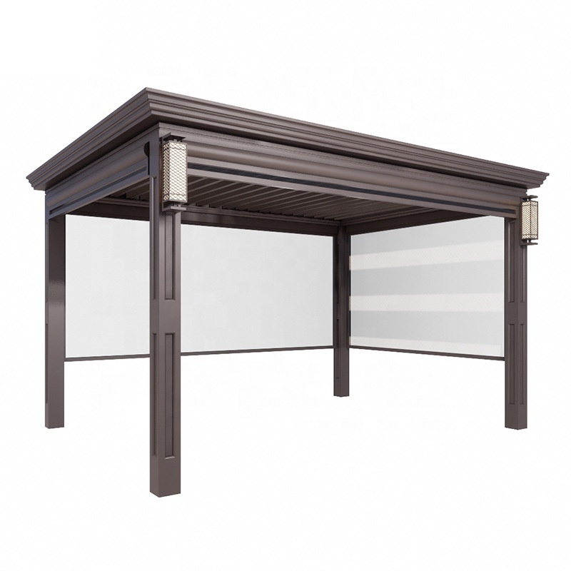 Lawn and garden gazebo 13x13 pergola louvered European standard powder coated aluminum