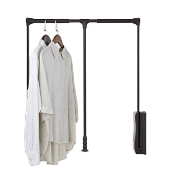 Adjustable Pull-Down Wardrobe Lift rail clothes Hanger closet hardware