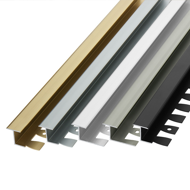 China extrusion aluminum Building material aluminum profile polished gold aluminum tile edge trim