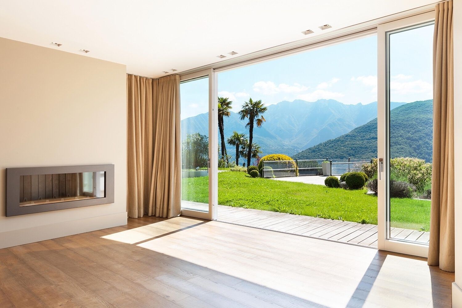 Heavy Duty Exterior interior Glass Slide Door system Soundproof thermal break Patio  Aluminum Sliding Glass Doors