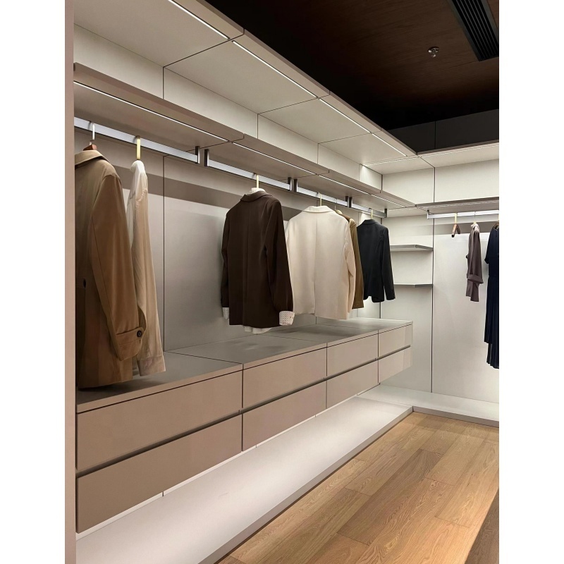 Exclusive walk in closet design plans Customized small walk in wardrobe for clothes storage