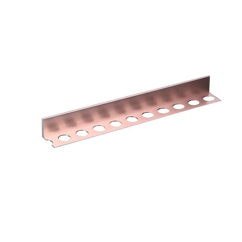 China extrusion aluminum Building material aluminum profile polished gold aluminum tile edge trim