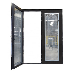 High Quality Anti theft Double Swing french door aluminum double entry doors with security